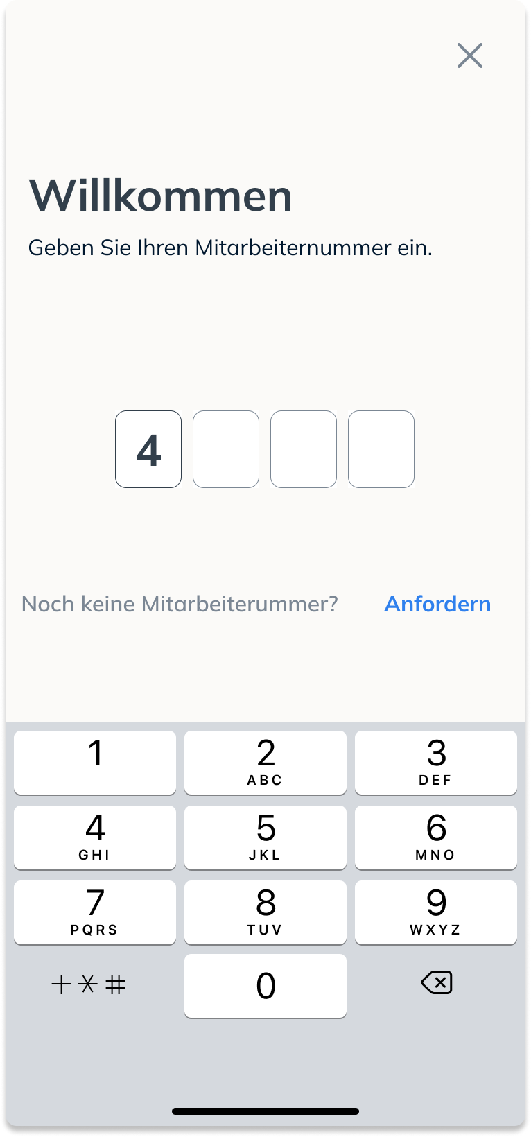 Login: Anmeldebildschirm mit E-Mail und Passwort