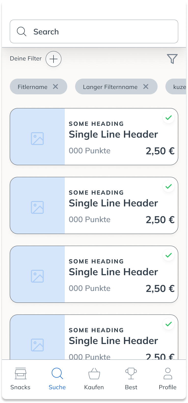 Suche: Produktsuche mit Echtzeit-Ergebnissen und Filter